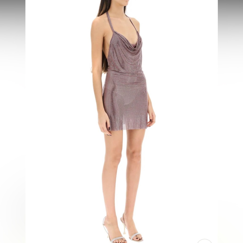 Giuseppe Di Morabito Rhinestone Mesh Mini Dress | IT40